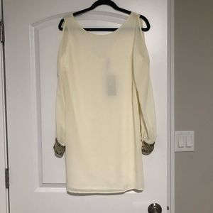 White Dress with Jewel Cuffs